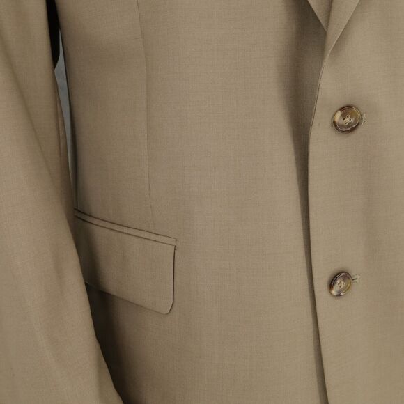 Jos A Bank Sport Coat Mens 46L Beige Tan Wool Jacket Two Button Lined - Picture 11 of 16